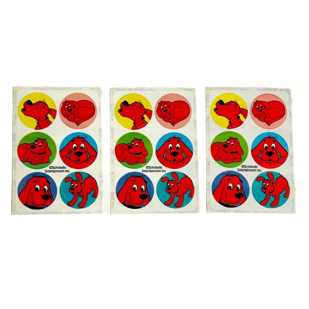 Clifford the Big Red Dog Sandylion Smile Makers Sticker Sheets Scholastic Blue